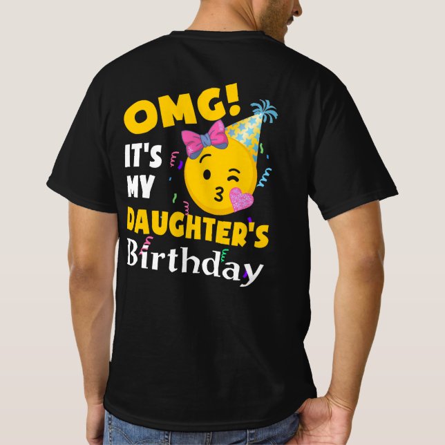 Camiseta Dios mío, es la Emoji de Guay de cumpleaños de mi  (Reverso)