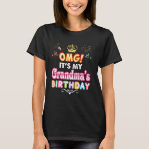 Camiseta Dios mío, es mi abuela cumpleaños, feliz sabor vin
