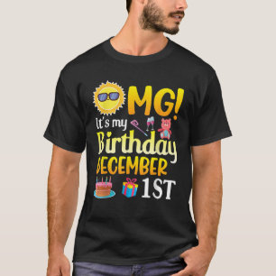 Camiseta Dios mío, es mi cumpleaños, 1 de diciembre feliz p