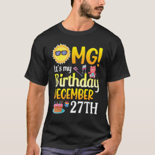 Camiseta Dios mío es mi cumpleaños 27 de diciembre feliz pa