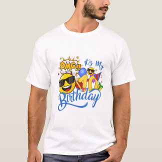 Camiseta Dios mío es mi cumpleaños número 10 chico
