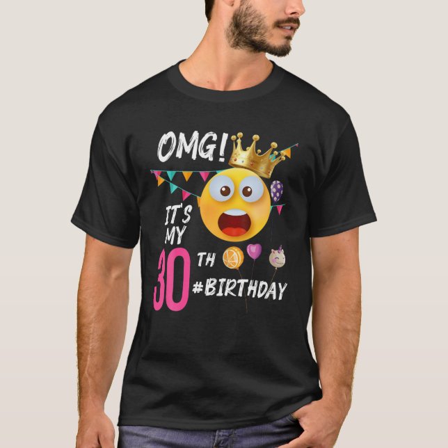 Camiseta ¡Dios mío! Es mi Fiesta de cumpleaños número 30. (Anverso)
