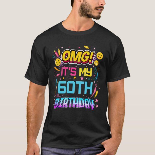 Camiseta Dios mío, es mi fiesta de cumpleaños número 60 año (Anverso)