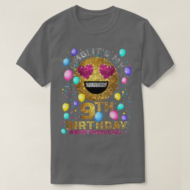 Camiseta Dios mío, es mi noveno cumpleaños, cumpleaños, 9 a (Diseño del anverso)