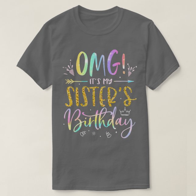 Camiseta Dios mío es mis hermanas cumpleaños BDay Chica Her (Diseño del anverso)