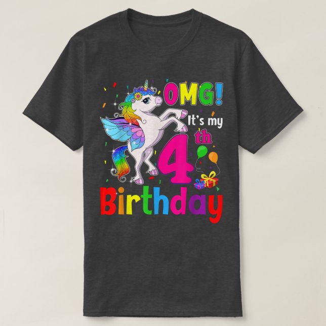 Camiseta Dios mío, son mis cuatro Chicas de cumpleaños Unic (Diseño del anverso)