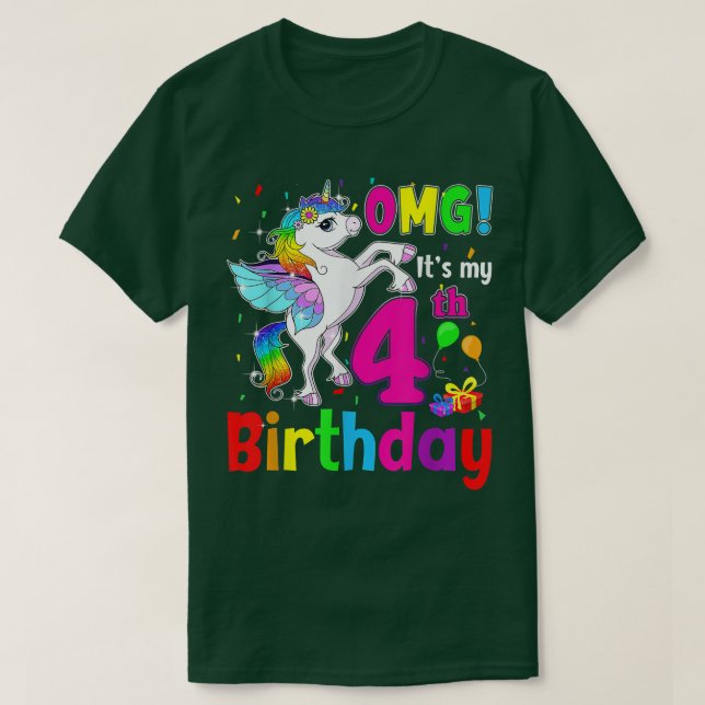 Camiseta Dios mío, son mis cuatro Chicas de cumpleaños Unic (Diseño del anverso)