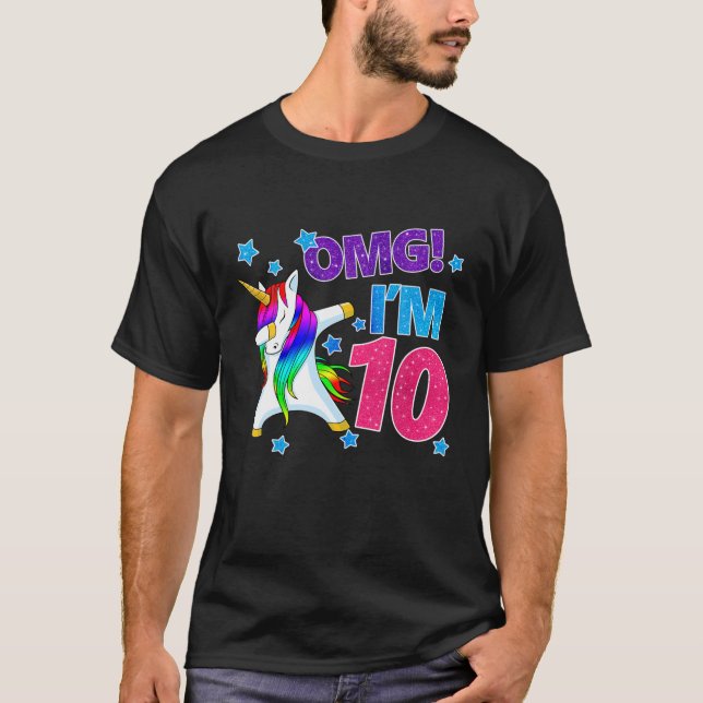 Camiseta ¡Dios mío! Soy el Chica de cumpleaños Dabbing Unic (Anverso)