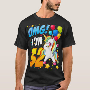 Camiseta Dios mío, tengo 32 diseños de Dab de Unicornio por