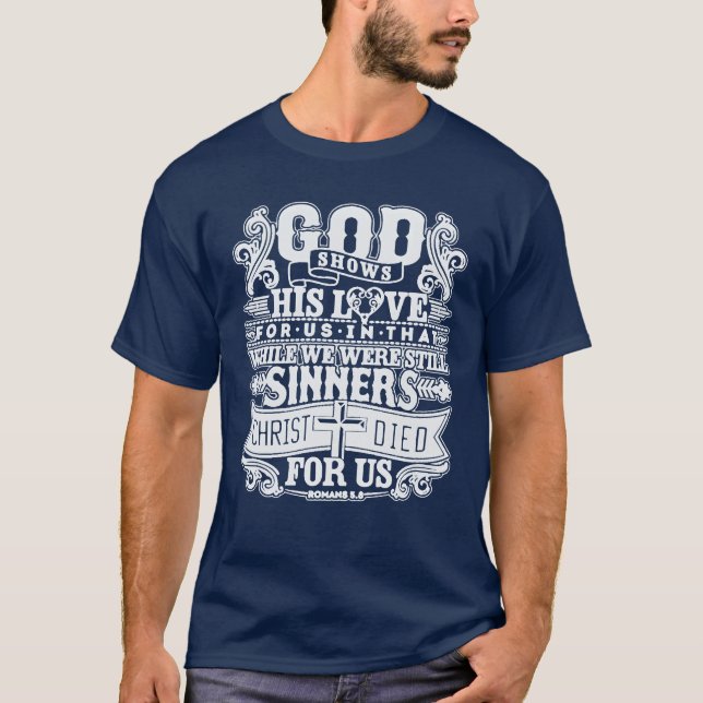 Camiseta Dios muestra divertido (Anverso)