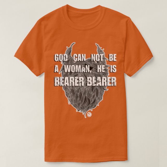 Camiseta Dios no puede ser una mujer (Diseño del anverso)