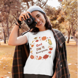 Camiseta Dios nos bendiga a todos Día de Acción de Gracias/