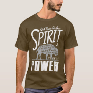 Camiseta Dios Nos Dio Un Poder Espiritual Búfalo De Fe Reli