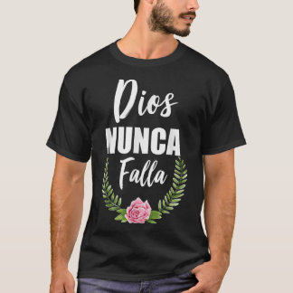 Camiseta Dios Nunca Falla Biblia Cristiana Española