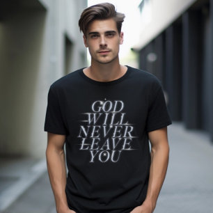 Camiseta Dios nunca te dejará Monograma Cristiano
