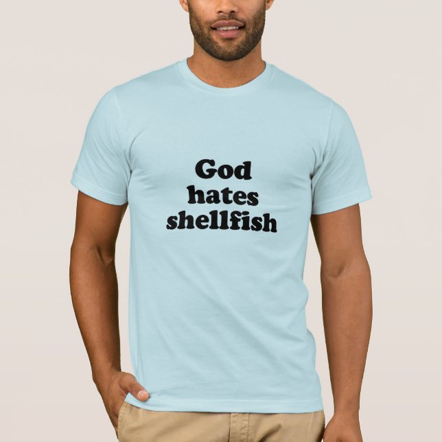 Camiseta Dios odia los mariscos.png (Anverso)