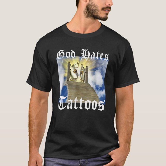 Camiseta Dios odia los tatuajes (Anverso)