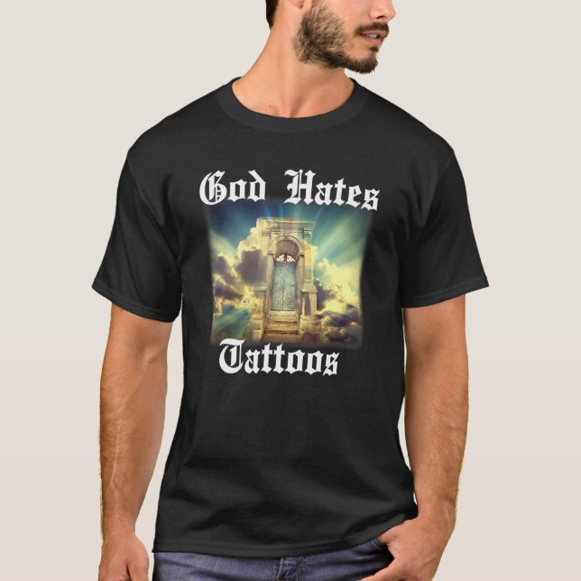 Camiseta Dios odia los tatuajes Religión cristiana religios (Anverso)