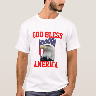 Camiseta Dios Patriótico bendiga a Estados Unidos