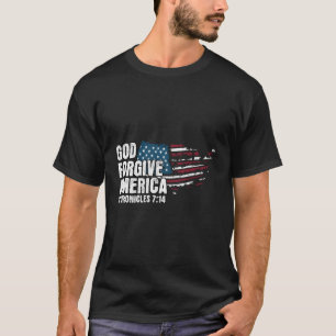 Camiseta Dios perdone a Estados Unidos arrepentimiento bíbl