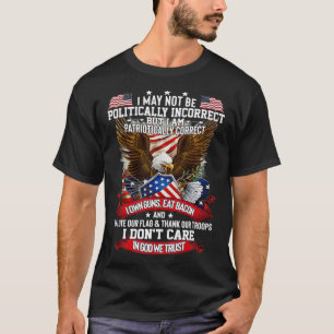 Camiseta Dios, políticamente incorrecto, bendiga a Estados