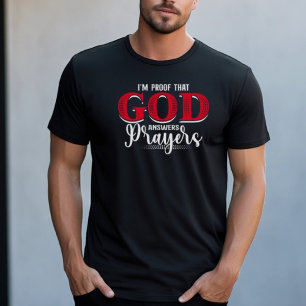 Camiseta Dios responde a las oraciones   Cita motivacional 