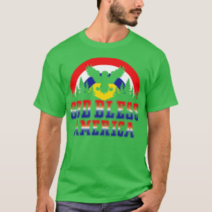 Camiseta Dios retro bendiga a Estados Unidos el 4 de julio