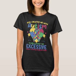 Camiseta Dios Rompecabezas Autista Me Creó Con Conciencia D
