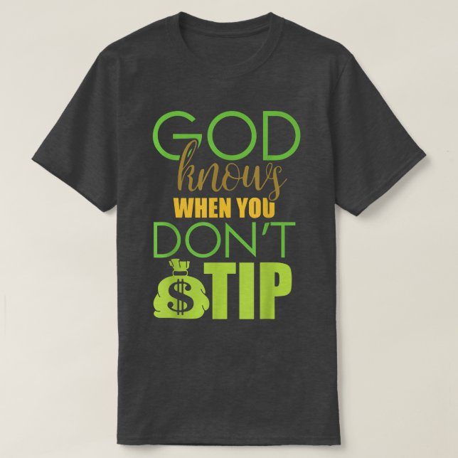 Camiseta Dios sabe cuando no le das propina a Waitress Bart (Diseño del anverso)