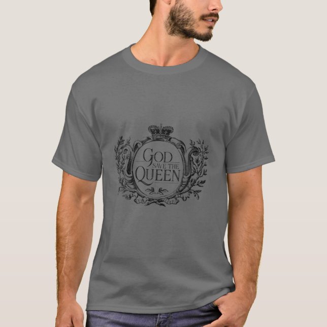 Camiseta Dios Salve A La Reina De Inglaterra (Anverso)