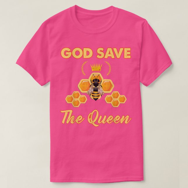 Camiseta Dios Salve Los Elementos De Novedad De QueenBee Ni (Diseño del anverso)