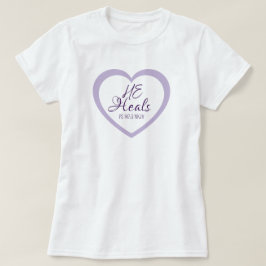 Camiseta Dios Sana al Afligido Comfort Morado Claro