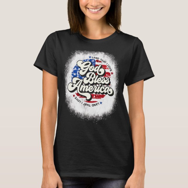 Camiseta Dios santo bendiga a Estados Unidos tierra que amo (Anverso)
