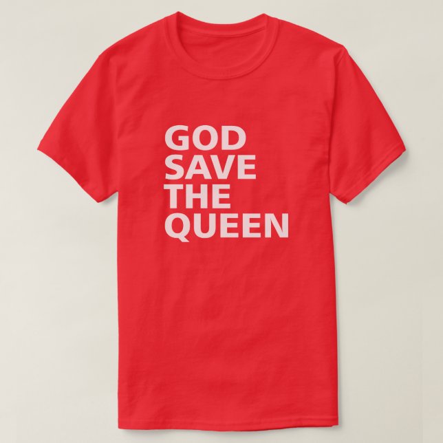 CAMISETA DIOS SAVE LA REINA (Diseño del anverso)