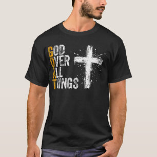 Camiseta Dios Sobre Todas las Cosas GOAT Biblia Cristiana F