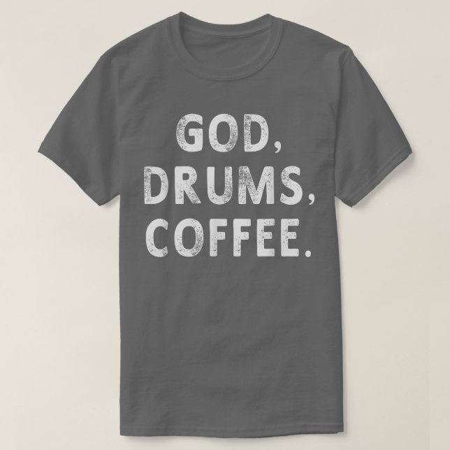Camiseta Dios tambora café percusionistaRegalo de música ma (Diseño del anverso)