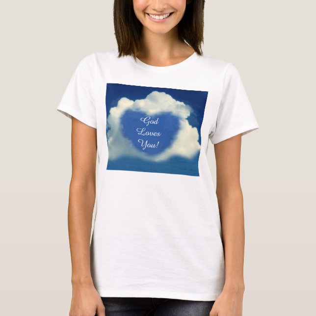 Camiseta Dios te ama el corazón (Anverso)