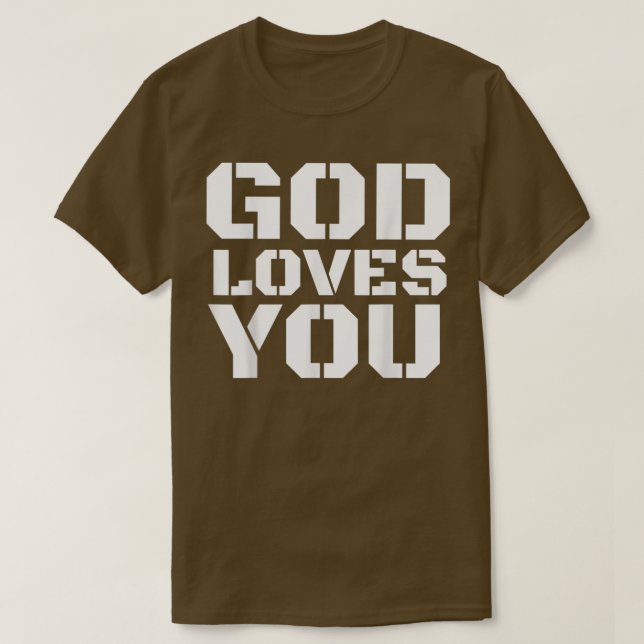 Camiseta Dios te ama evangelismo cristiano (Diseño del anverso)
