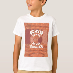 Camiseta Dios te bendiga el diseño de texto Inspirador.