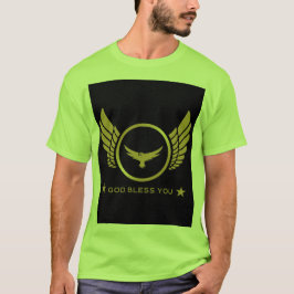 Camiseta Dios te bendiga nombre impreso elegante hombre lim