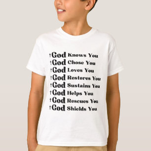 Camiseta Dios te conoce, te ama, restaura y rescata