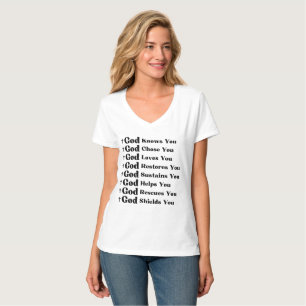 Camiseta Dios te conoce, te ama, restaura y rescata