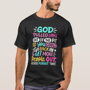 Camiseta Dios te sacó de la sobriedad del pozo AA NA Recov
