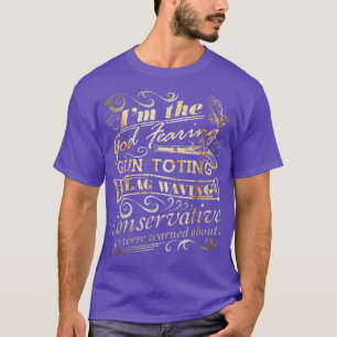Camiseta Dios teme, arma se vuelve graciosa cristiana repub
