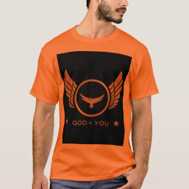 Camiseta Dios + U Naranja guapo de hombre o adulto impreso