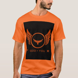 Camiseta Dios + U Naranja guapo de hombre o adulto impreso