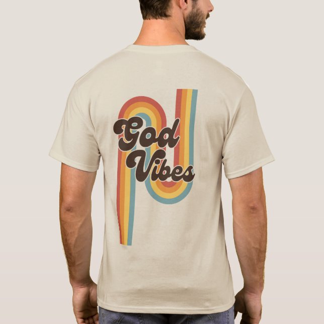 Camiseta Dios Vibes Vintage Retro Faith Christian (Reverso)