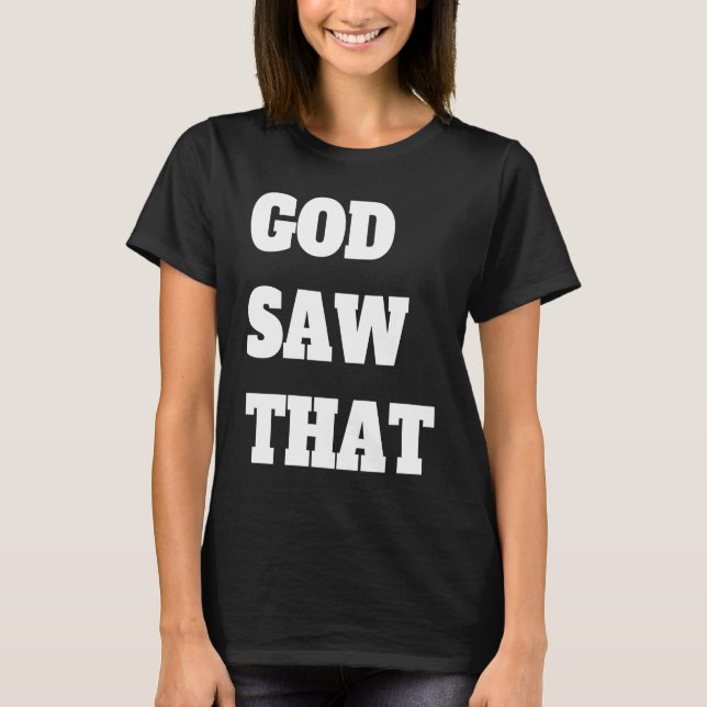 Camiseta Dios vio aquello (Anverso)