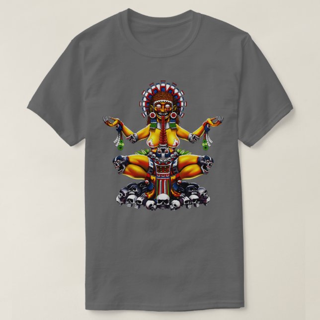 Camiseta Diosa azteca Tlaltecuhtli (Diseño del anverso)
