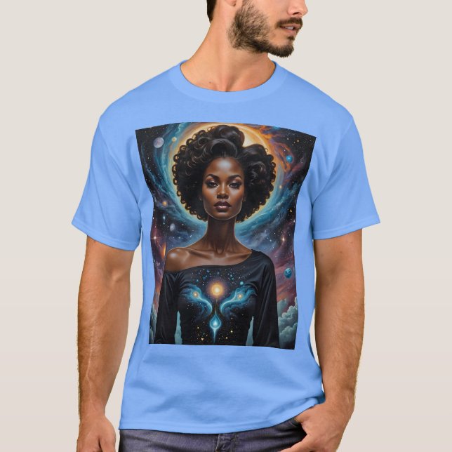 Camiseta Diosa celestial Galaxy Energy Shirt (Anverso)